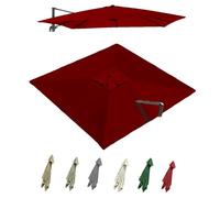 IMUNKT Toile De Rechange Parasol De Jardin Déporté 3x3m Carré, Auvent De Parapluie Exterieur, 8 Baleines Couverture De Rechange pour Parasol Piscine(Burgundy,2.5x2.5m (8.2x8.2ft))
