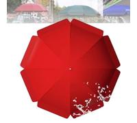 IMUNKT Toile De Rechange Pour Parasol D'extérieur, Diamètre 180-300cm, 8 Baleines/10 Baleines, Tissu De Rechange Imperméable, Auvent De Remplacement Pour Parasol De Table De Marché(Red,180cm(6ft)/8 Ri