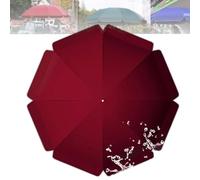 IMUNKT Toile De Rechange Pour Parasol D'extérieur, Diamètre 180-300cm, 8 Baleines/10 Baleines, Tissu De Rechange Imperméable, Auvent De Remplacement Pour Parasol De Table De Marché(Burgundy,280cm(9.2f