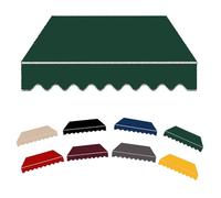 IMUNKT Toile De Remplacement pour Store Banne Rétractable Manuel 300cm Toile D'Auvent Tissu De Remplacement en Polyester Auvent De Terrasse Extérieur(Green,11.5x8ft/350x250cm)