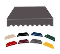 IMUNKT Toile De Remplacement pour Store Banne Rétractable Manuel 300cm Toile D'Auvent Tissu De Remplacement en Polyester Auvent De Terrasse Extérieur(Gray,12x10ft/365x300cm)