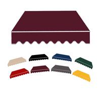 IMUNKT Toile De Remplacement pour Store Banne Rétractable Manuel 300cm Toile D'Auvent Tissu De Remplacement en Polyester Auvent De Terrasse Extérieur(Burgundy,12x10ft/365x300cm)