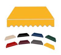 IMUNKT Toile De Remplacement pour Store Banne Rétractable Manuel 300cm Toile D'Auvent Tissu De Remplacement en Polyester Auvent De Terrasse Extérieur(Yellow,13x6.5ft/400x200cm)