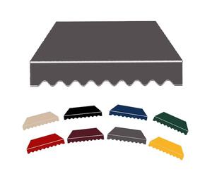 IMUNKT Toile De Remplacement pour Store Banne Rétractable Manuel 300cm Toile D'Auvent Tissu De Remplacement en Polyester Auvent De Terrasse Extérieur(Gray,8x6.5ft/250x200cm)