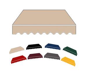IMUNKT Toile De Remplacement pour Store Banne Rétractable Manuel 300cm Toile D'Auvent Tissu De Remplacement en Polyester Auvent De Terrasse Extérieur(Khaki,10x8ft/300x250cm)