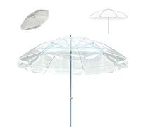 IMUNKT Transparent Parasol De Jardin 240cm Grand Parapluie De Mariage Extérieur Hauteur Réglable Parasol De Marché Coupe-vent Et Pluie