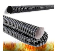 IMUNKT Tuyau Flexible Voiture Tuyau D'admission D'air Résistant La Température Tuyau Conduit Air En Silicone Noir 20/32/51/63/102/115mm Tuyau Entrées D'air(6m/19.7ft,38mm-1 1/2")