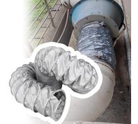 IMUNKT Tuyau Ventilation Ignifuge Tubes Flexible Ø 100mm Longueur 10m Tuyau D'échappement Pour Ventilateur Tubulair Chantier Cheminée(L-5m/16.4ft,220mm(8 3/5"))