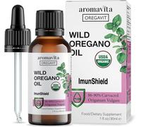 ImunShield - Complément alimentaire à l'huile d'origan grec sauvage - cueilli à la main, 86 à 90% de carvacrol pour un soutien immunitaire et digestif avancé - Bio, végétalien, sans OGM, sans gluten,