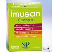 IMUSAN - complément alimentaire Energie & Système Immunitaire - Multi vitamines et minéraux (complexe Vitamines B, C, E lactobacilles) - homme et femme - cure complète - fabriqué en France - Yves Ponr