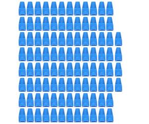 IMUSINICE 100 Pièces Couvercle de Prise Rj45 en Plastique Bleu pour Câble Ethernet Cat5 Cat6, Protège L'infiltration d'eau et Assure la Protection du Connecteur Réseau