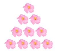 IMUSINICE 10pcs Fleur Artificielle Hibiscus en Mousse Rose, Décoration Réaliste pour Maison et Hôtel, Ornement Lifelike pour Intérieur et Fête