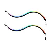 IMUSINICE 2 Pièces Barre Lumineuse LED Argb pour Ordinateur, Lumière Décorative Pc, Abs Noir, 28 Led, 5v, Connecteur 3 Broches, Stickers Adhésifs, pour Boîtier D’ordinateur