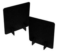 IMUSINICE 2 Pièces Cloison de Bureau en Feutre, Séparateur de Bureau Noir, Écran D’intimité pour Table, Protection Visuelle et Rangement Peu Encombrant, Écoles et Dortoirs