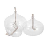IMUSINICE 3 Pièces Lampe à Huile en Verre Rechargeable 5/4 /3 pour Décoration Romantique, Éclairage Portable Résistant la Chaleur, pour Mariage et Dîner Intime