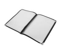 IMUSINICE 4 Pièces Couverture de Menu de Restaurant A4 Pvc 4 Pages 8 Faces | Présentoir Transparent, Anneaux Métalliques Renforcés, Compartiment Innovant, pour Reçus et Impressions A4
