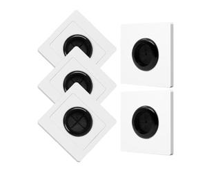 IMUSINICE 5 Pièces Plaque Murale avec Passe-fils en Plastique et Caoutchouc pour Gestion Câble, Bureau et Installation Professionnelle