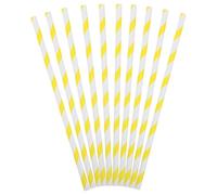 IMUSINICE 50 Bâtonnets en Papier pour Barbe à Papa Compatibles Machines Commerciales, Couleurs Jaune et Blanc, Pack de 50 Pièces pour Mariages et Présentations Commerciales