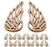 IMUSINICE 50 Pièces Formes D'ailes en Bois Brut sans Trou, Décorations Rustiques Polyvalentes pour Projets Artisanaux et Sapin de Noël, Matériaux Naturels Bois, Style Élégant
