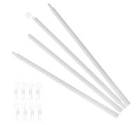 IMUSINICE Baguette de Store Verticale Blanche 117 Cm en Plastique avec Crochet, Accessoire D'ouverture Facile pour Stores Vénitiens, Ensemble de 1 Pièce pour Remplacement