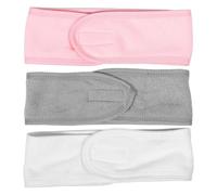 IMUSINICE Bandeau Lavant le Visage pour Femmes en Coton Doux et Respirant, Double Couche, Hygiénique et Antidérapant, pour Yoga et Maquillage, Lot de 3 Pièces