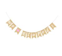 IMUSINICE Bannière Suspendue Rétro Facile à Assembler Effet Décoratif Réussi en Lin Set de 1 Bannière Couleur Aléatoire pour Décoration Mariage pour Porte D'entrée ou
