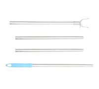 IMUSINICE Barre à Linge en Acier Inoxydable 166cm, Crochet U | Aluminium, 4 Sections Assemblées, pour Penderie et Séchage au Balcon, Argenté