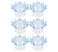 IMUSINICE Boîtes à Bonbons Rangement Solide et Design Créatif en Plastique Lot de 6 Forme Couronne Bleu pour Mariage Fête