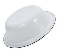 IMUSINICE Bol en Émail Blanc Vintage 22 Cm Bol Profond Anti-rayures Épais 6 Cm Polyvalent Cuisine et Service Robuste pour Usage Quotidien