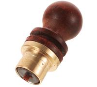 IMUSINICE Bouchon de Vin Bouchon Décoratif et Polyvalent Réutilisable en Bois et Laiton Forme Traditionnelle de Calebasse pour Gourde à Vin et Autres Contenants