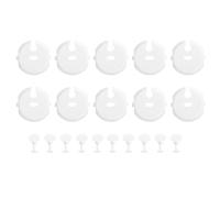 IMUSINICE Cache-prises Murales pour Bébé 20pcs en Abs Blanc, Protège-prises pour Garçon et Filles, Sécurité Électrique à Domicile, Réduit le Risque de Choc Électrique