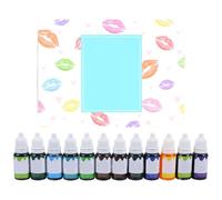 IMUSINICE Coffret de 12 Pigments Végétaux Naturels pour Gloss à Lèvres, Non Irritants Vitamine C, Kit DIY pour Couleur du Gloss Bio et Éclat Naturel
