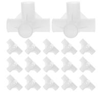 IMUSINICE Connecteur de Tringle de Placard Plastique Blanc 50pcs 16mm Quatre Voies pour Rangement Polyvalent et Montage Facile Petits Espaces et Logements Temporaires