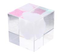 IMUSINICE Cube de Cristal de Cœur Décoratif Cristaux Transparents, Presse-Papier Multifonction pour Bureau, pour Salon et Présent de Pendaison de Crémaillère
