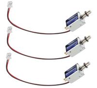 IMUSINICE Électro Aimant Solénoïde Miniature à Cadre, Actionneur à Solénoïde Magnétique Dc 12v, Retour Ressort, 3 Pièces pour Équipements de Transport et Distributeurs Automatiques