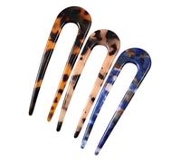 IMUSINICE Épingles à Cheveux Françaises Fixation Facile et Design Élégant en Feuille D'acétate 3pcs Forme U pour Femmes pour Usage Quotidien et Soirées