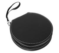 IMUSINICE Étui Porte-CD Capacité 20 Disques en Cuir Noir Fermeture Éclair Pochette de Rangement Compacte pour Voiture et Maison