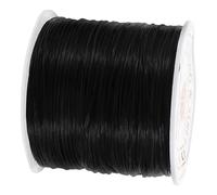 IMUSINICE Fil Élastique Noir 06 MM Plat pour Extensions de Cheveux Fil Invisible en Silicone Résistant à L’Usure Rouleau Unique pour Accessoires Cheveux Fabrication Bijoux et Tissages