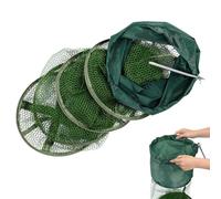 IMUSINICE Filet de Pêche Pliable en Polyester Armature INOX, Panier de Protection pour Poissons, Séchage Rapide, Équipement pour Stockage en Eau Douce