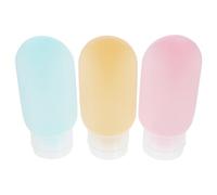 IMUSINICE Flacons de Voyage Rechargeables et en Pe 60ml Lot de 3 Bouteilles Vides Réutilisables Faciles à Transporter pour Gel et Après-shampoing pour Camping ou Voyage