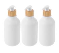IMUSINICE Flacons Distributeurs à Pompe Confortable 500ml Lot de 3 en Pet Blanc, Élégant et Simple, Évite le Gaspillage pour Shampoing et Après-shampoing