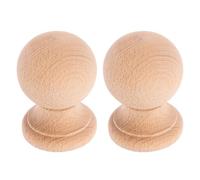IMUSINICE Fleuron Rond en Bois Dur Non Finition, Lot de 2 Pièces, Design Romain Élégant, Surface Lisse, Décoration Polyvalente pour Meubles et Colonnes Maisons Neuves ou Rénovées