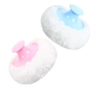 IMUSINICE Houppette à poudre fixante 8 cm, 2 pièces, éponge douce en tissu peau douce, utilisable pour poudre parfumée corps et visage, adaptée aux soins bébé et contexte parental