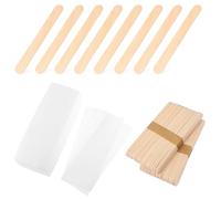 IMUSINICE Kit de 200 Pièces de Bandes de Cire Non Tissées et Bâtonnets en Bois pour Épilation du Visage Corps, pour Dortoir et Salon de Beauté Professionnel