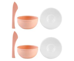 IMUSINICE Kit Masque Visage DIY 6 Pièces Bol en Silicone Anti-chute Couvercle et Bâton de Mélange pour Usage Personnel à Domicile