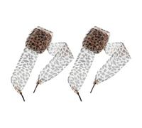 IMUSINICE Lacets Plats Léopard 4cm X 110cm en Polyester, 1 Paire