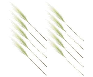 IMUSINICE Lot de 10 Fausses Pampas Décoratives en Plastique et Tissu, Plumeau Pampa Déco Rustique pour Vase à Fleurs Artificielles, Accessoire de Bricolage Maison