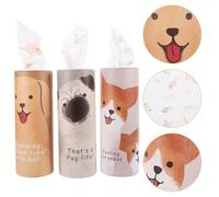 IMUSINICE Lot de 3 Boîtes Cylindriques à Mouchoirs pour Voiture, 40 Feuilles par Boîte, Papier de Soie Doux Peau, Design Imprimé Coloré, Accessoires Auto Portables pour Porte-gobelet,