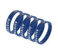 IMUSINICE Lot de 5 Bracelets en Silicone Drapeau National, Confortables et Symboliques, pour Terrain de Sport et Événements Sportifs