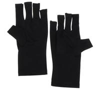 IMUSINICE Moufles de UV en Polyester Noir Légers pour Manucure en Gel Réduisent le Risque de Déchirure 1 Paire pour Application de Gel Salon